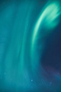 Abstract shot of an aurora borealis